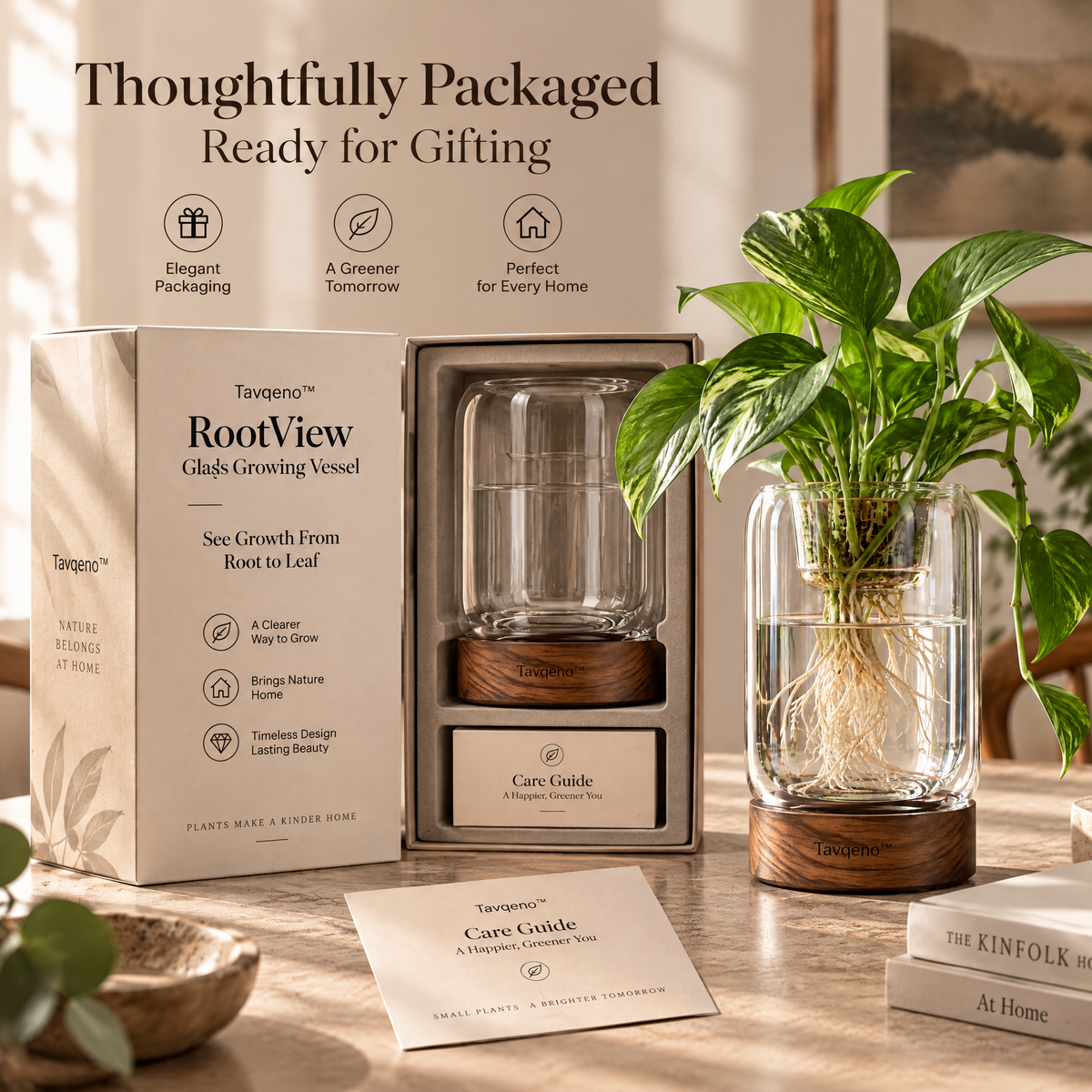 Tavqeno™ RootView Glass Growing Vessel