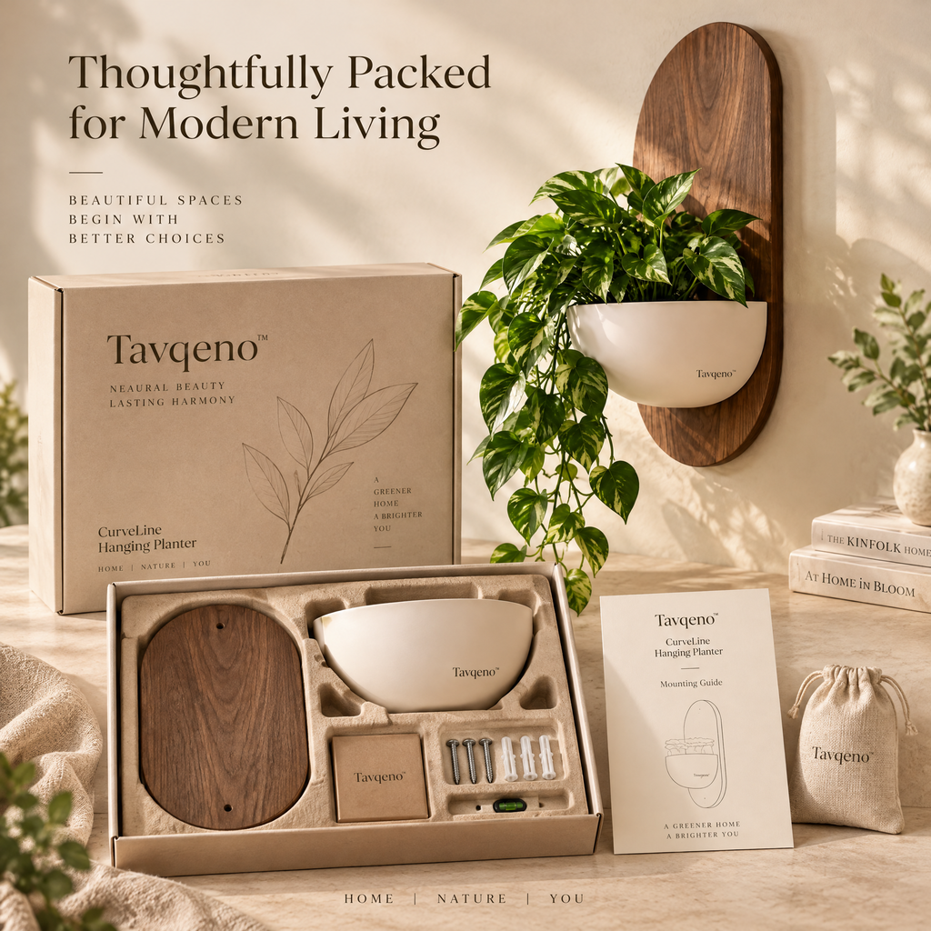 Tavqeno™ CurveLine Hanging Planter
