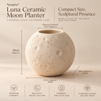 Tavqeno™ Luna Ceramic Moon Planter