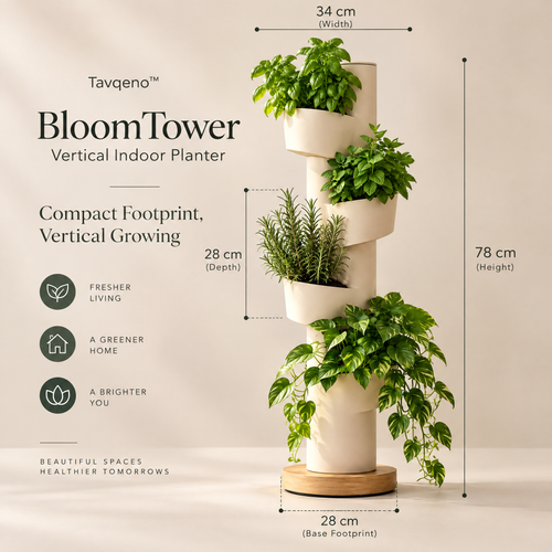 Tavqeno™ BloomTower Vertical Indoor Planter