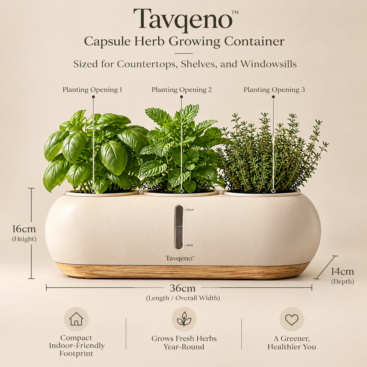 Tavqeno™ Capsule Herb Growing Container