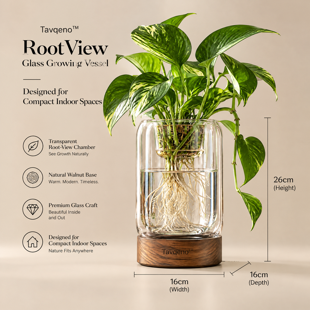Tavqeno™ RootView Glass Growing Vessel