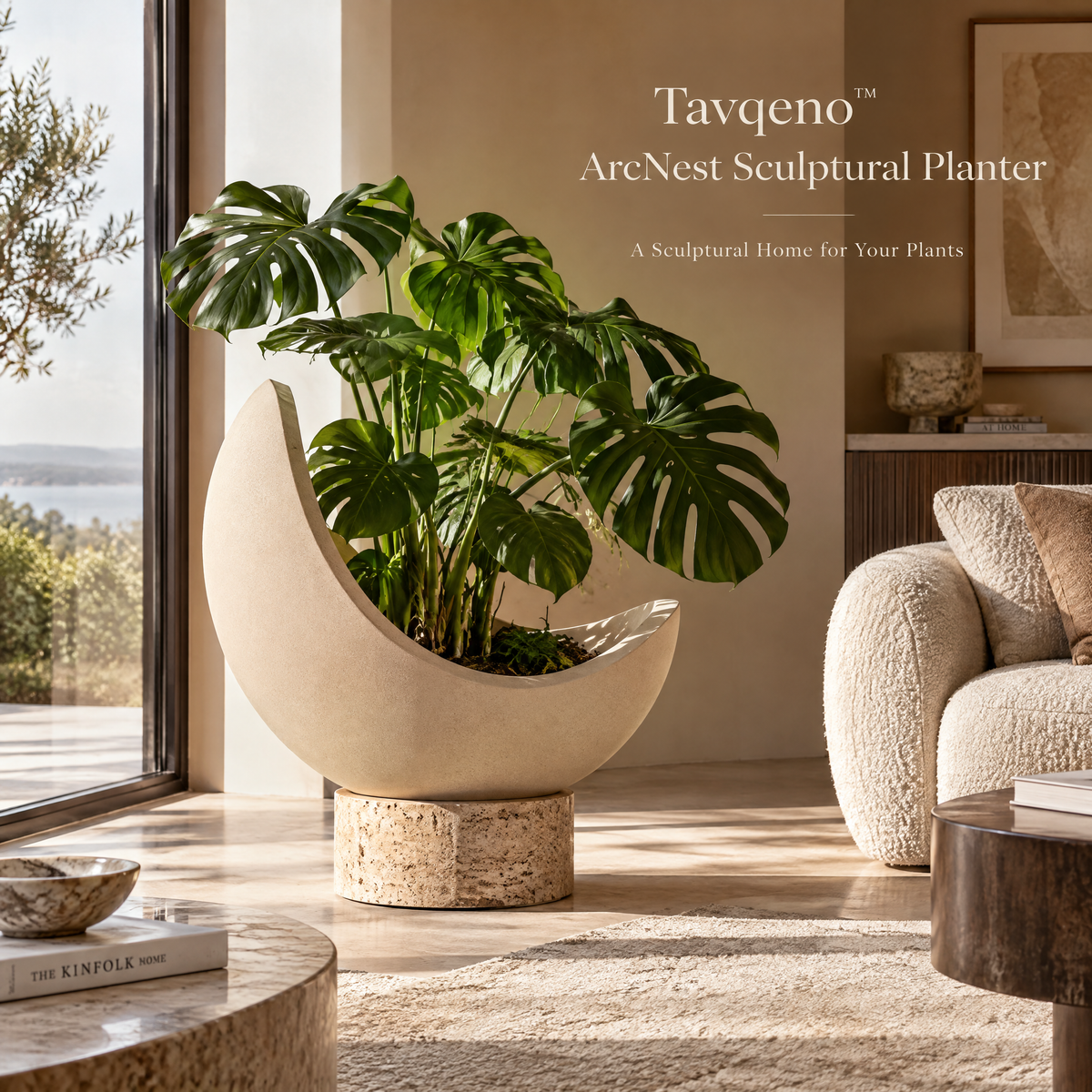Tavqeno™ ArcNest Sculptural Planter