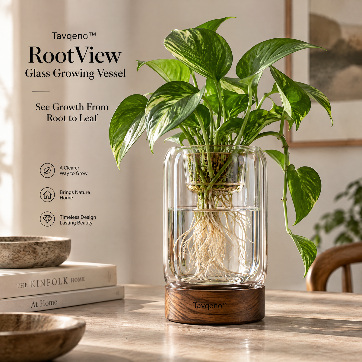 Tavqeno™ RootView Glass Growing Vessel