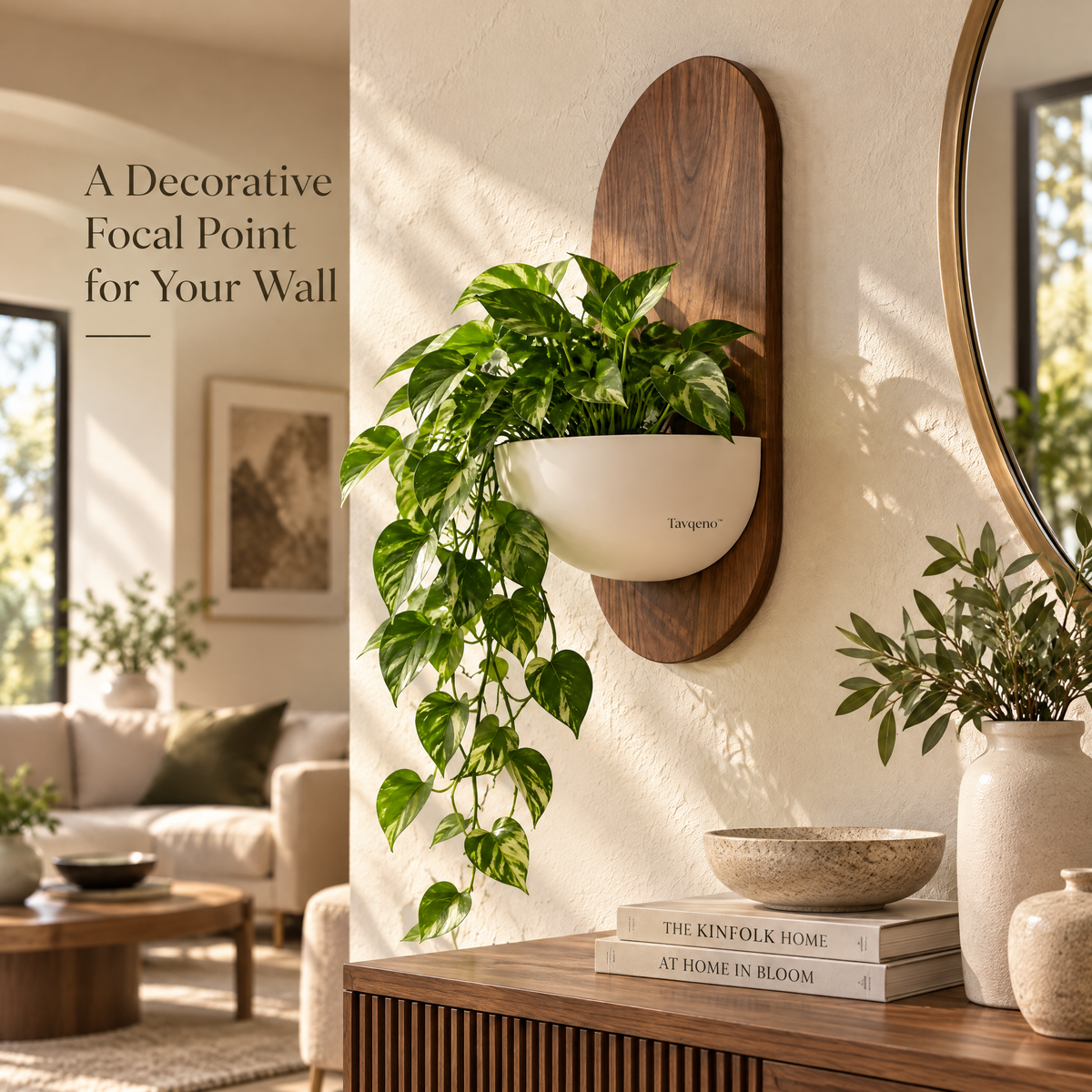 Tavqeno™ CurveLine Hanging Planter