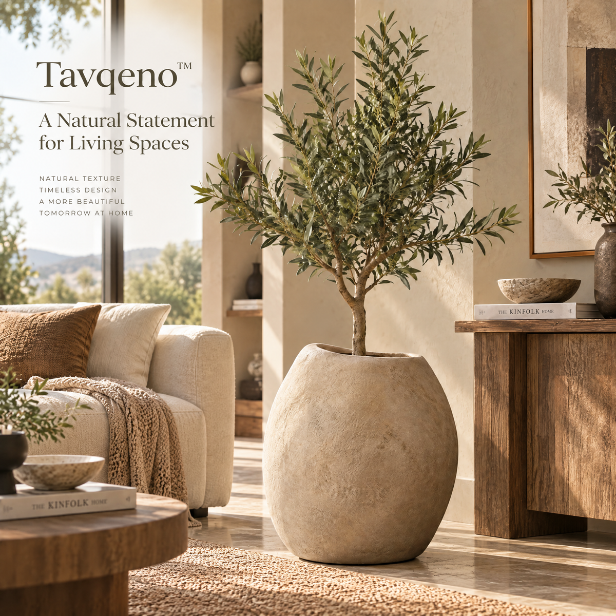 Tavqeno™ TerraStone Organic Planter